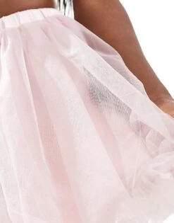 Lace & Beads Tulle Puffball Mini Skirt In Baby Pink For Women -Doll Wear Style 206721928 3